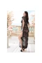 Women's Lace Babydoll Dress Nightwear Side Split Long Gown Lingerie