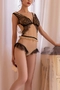 Lingerie Lace Deep V-neck Ruffle Teddy Sleepwear Khaki