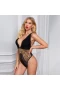 Deep V Halter Lace Lingerie Teddy Bodysuit