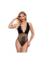 Deep V Halter Lace Lingerie Teddy Bodysuit