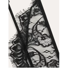 Sexy Eyelash See Through Lace Lingerie