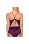 Halter V-neck Sexy Lace Edge Lingerie Purple