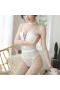 Lace Edge Bodysuit for Women Lingerie Sexy White