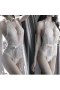 Deep Halter V-neck Lace Lingerie Teddy Bodysuit White