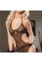 Women's Micro Bikini Criss Cross Halter Lingerie Bodysuit