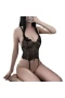 Teddy Lingerie One Piece Lace Bodysuit Babydoll Black