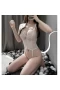 Teddy Lingerie One Piece Lace Bodysuit Babydoll White