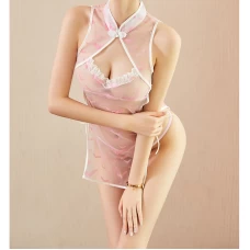 Sexy See Through Lace Edge Lingerie Pink