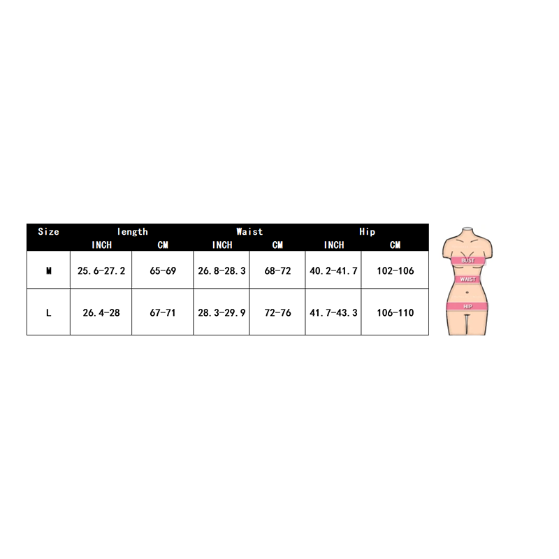 miulover size chart