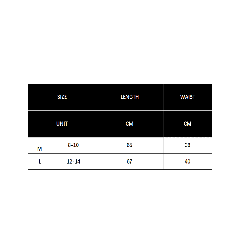 miulover size chart